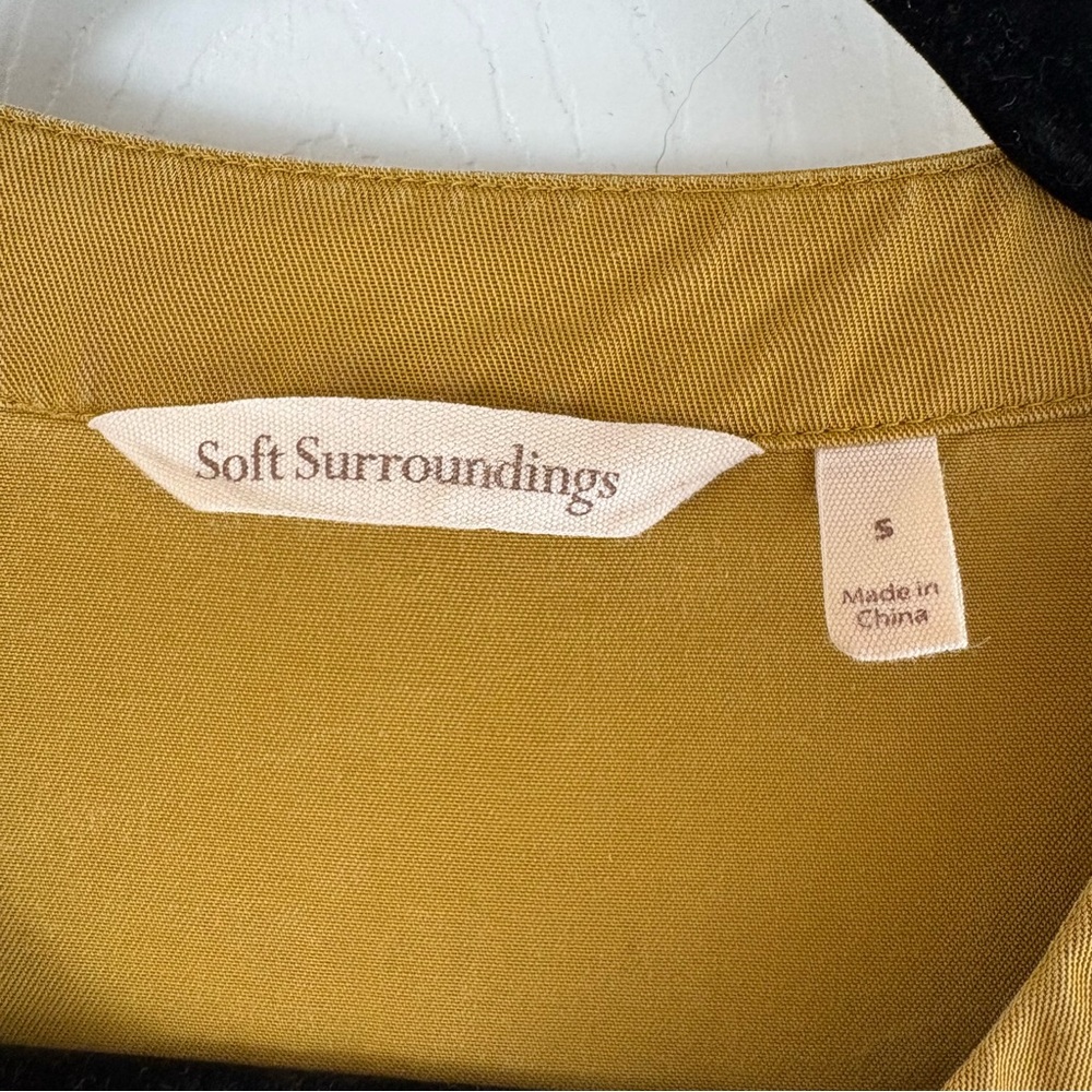 Soft Surroundings Split-Neck Tunic in Mustard Yel… - image 3
